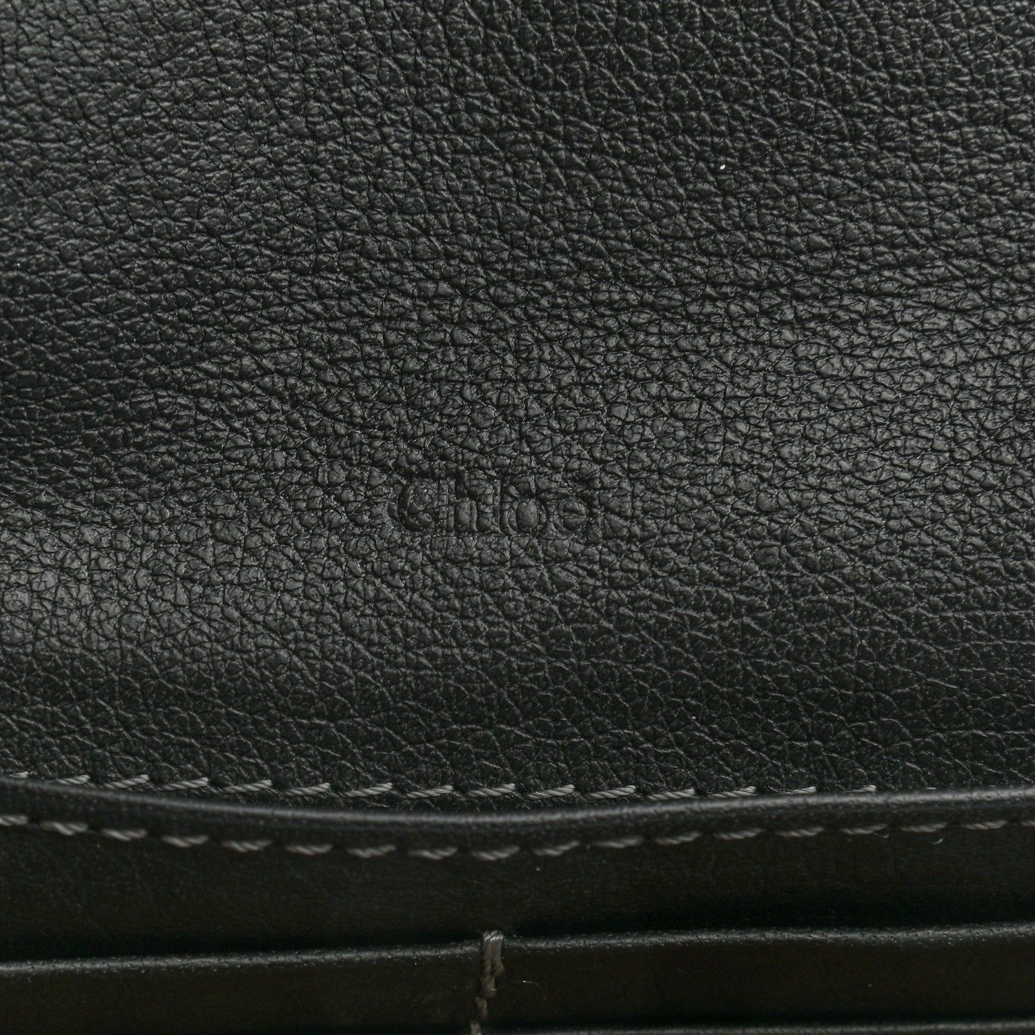 Chloe Calfskin Marcie Continental Flap Wallet Black 6 of 8