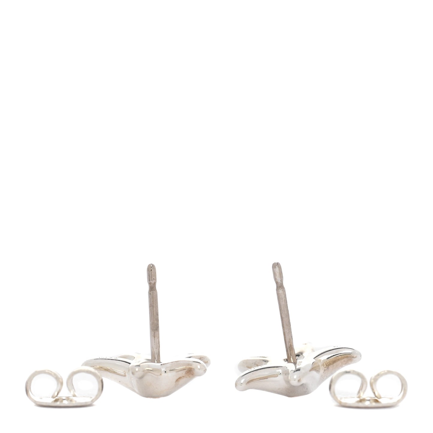Sterling Silver Diamond 12mm Elsa Peretti Starfish Earrings