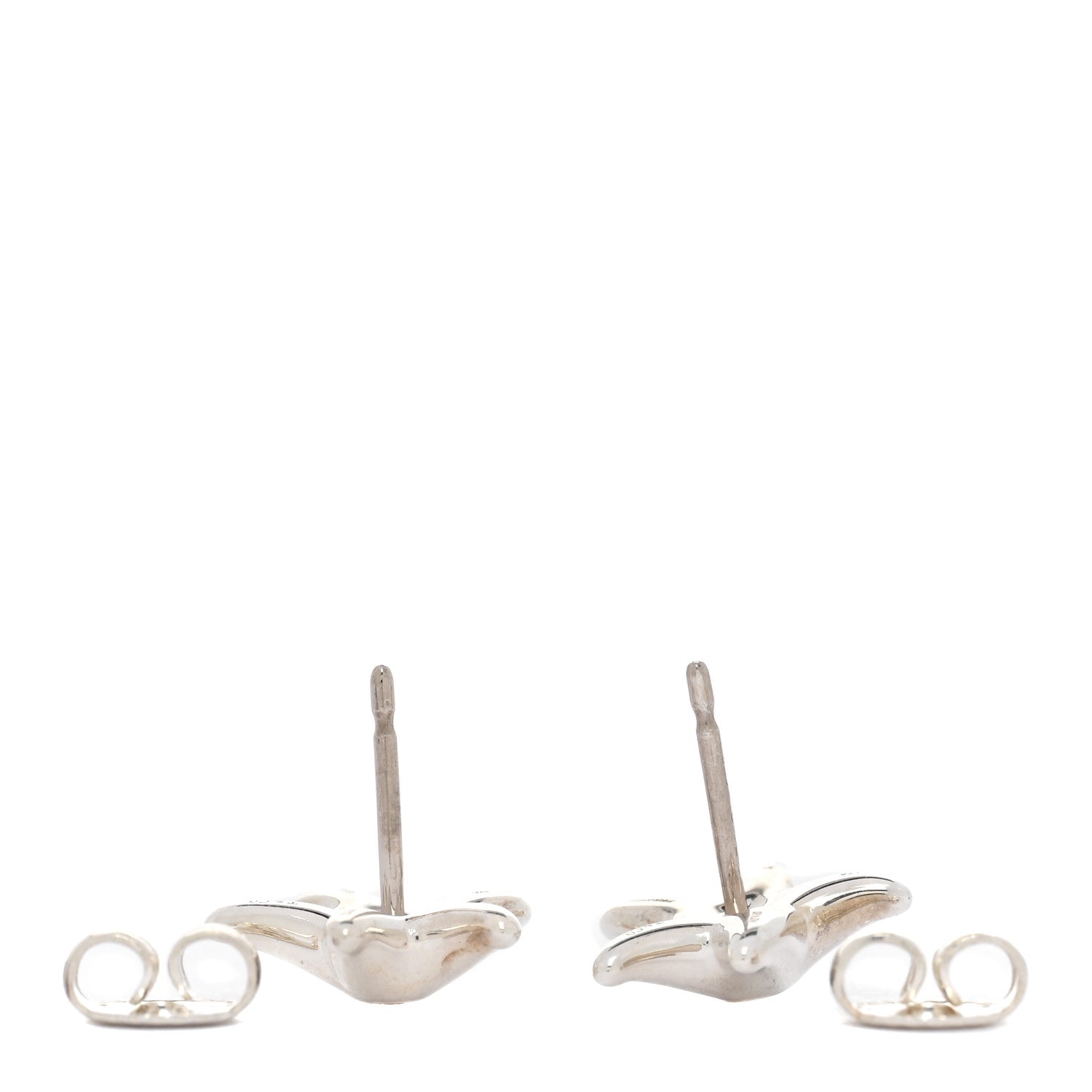 Tiffany Sterling Silver Diamond 12mm Elsa Peretti Starfish Earrings 3 of 5