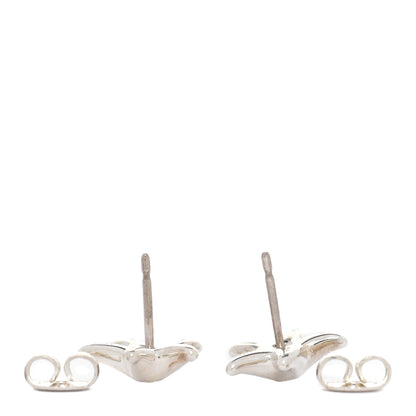 Tiffany Sterling Silver Diamond 12mm Elsa Peretti Starfish Earrings 3 of 5