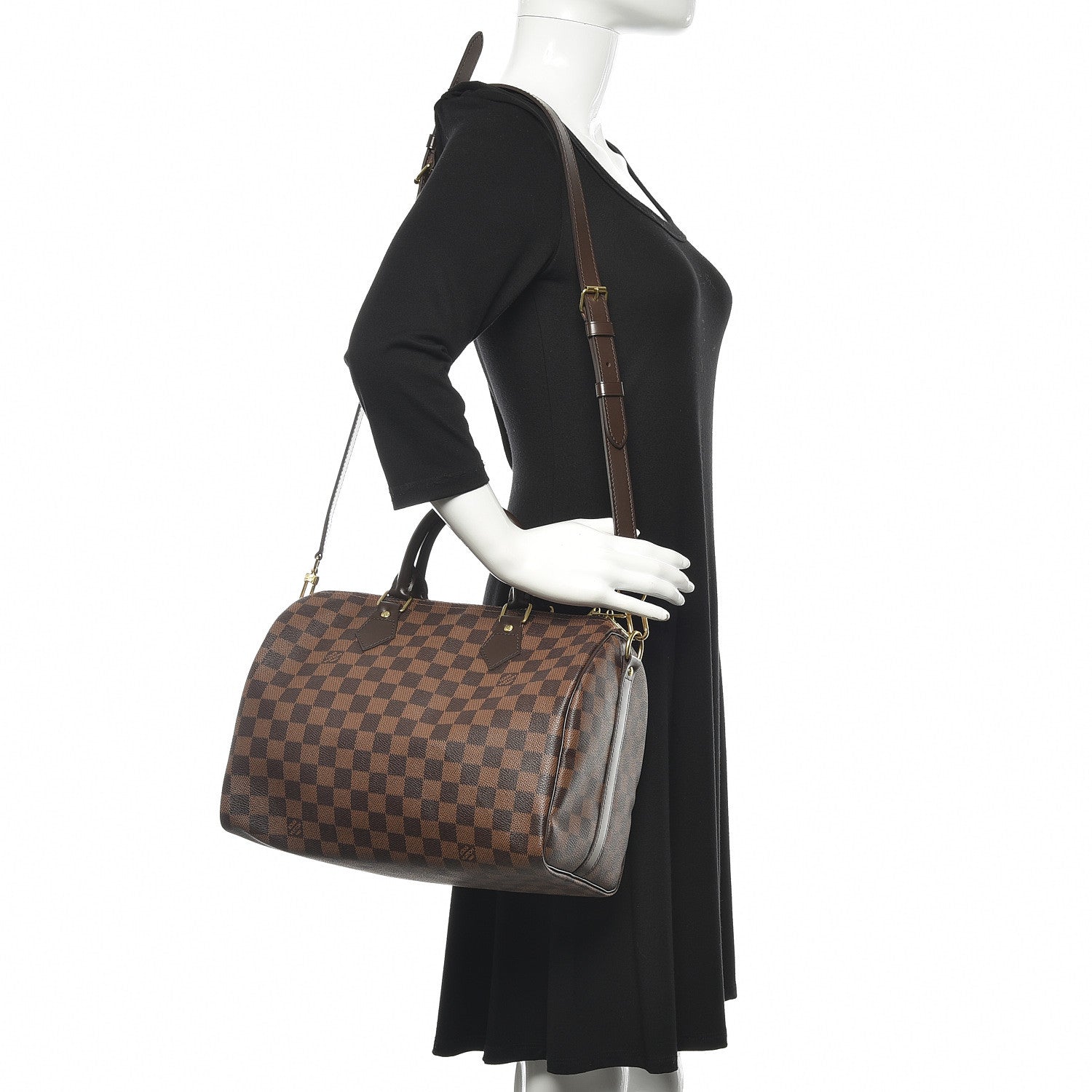 Louis Vuitton Damier Ebene Speedy Bandouliere 30 2 of 9