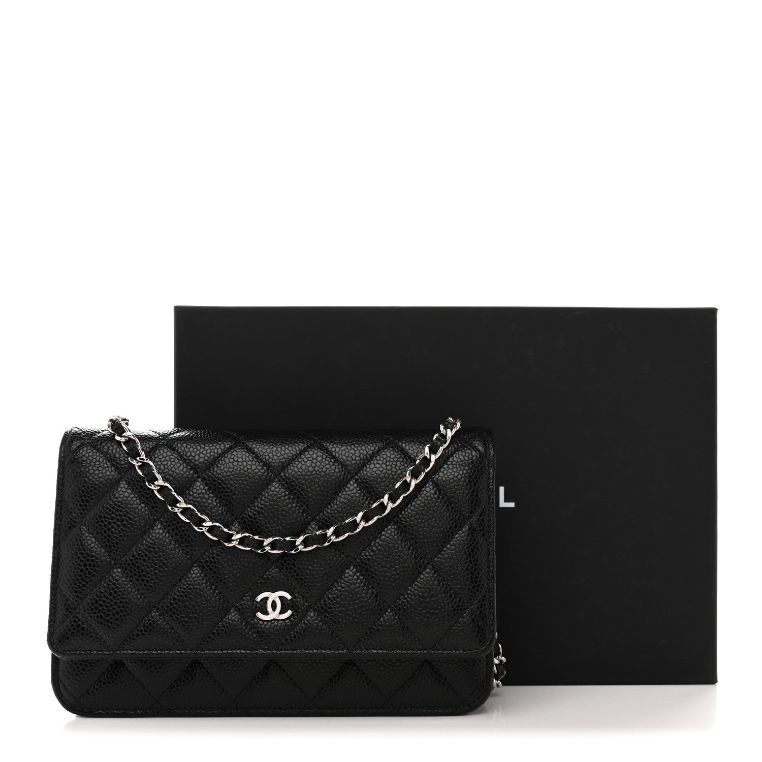 Chanel Caviar Quilted Wallet on Chain WOC Black 12 of 12
