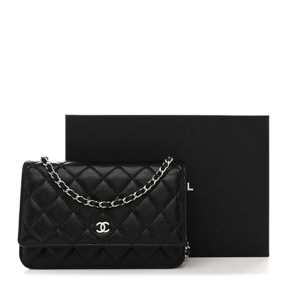 Chanel Caviar Quilted Wallet on Chain WOC Black 12 of 12