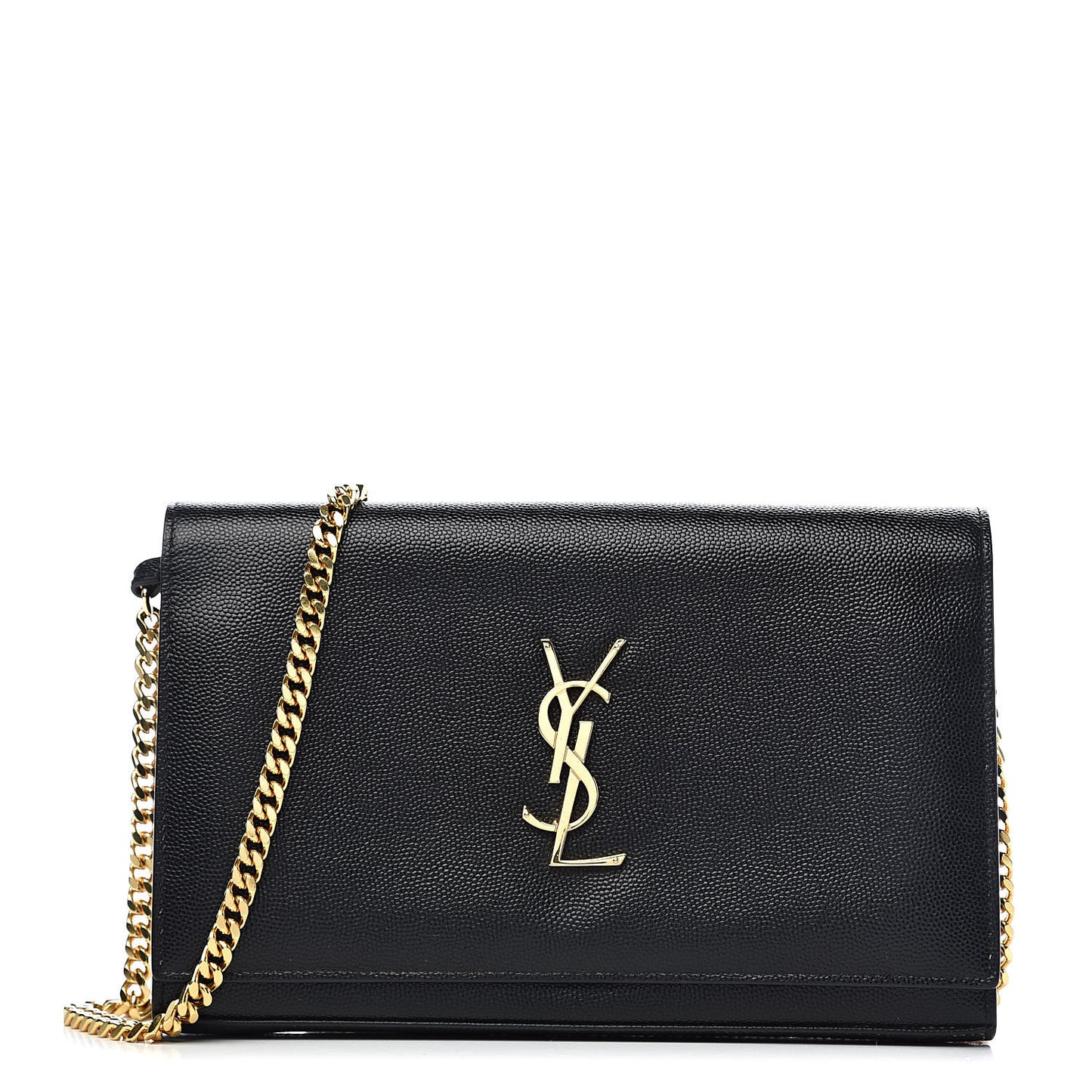 Grain De Poudre Monogram Chain Wallet Black
