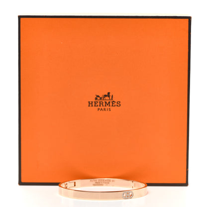 Hermes 18K Rose Gold Diamond PM H D'Ancre Bracelet SH 5 of 5