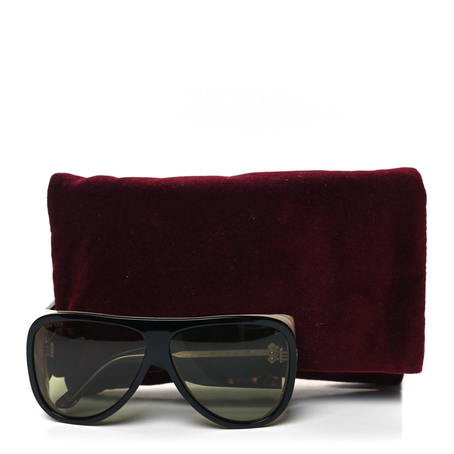 Acetate Sunglasses GG0149S Black Horn
