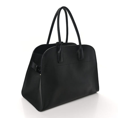 Prada Soft Grain Calfskin Large Tote Bag Black 3 of 9