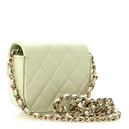 Chanel Caviar Quilted Mini Clutch With Chain Green 3 of 11