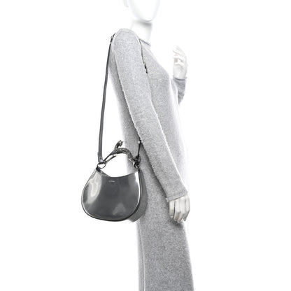 Lanvin Metallic Calfskin Cat Hobo Silver 2 of 10