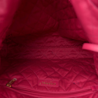 Chanel Shiny Calfskin Quilted Small Chanel 22 Fuchsia 6 of 12