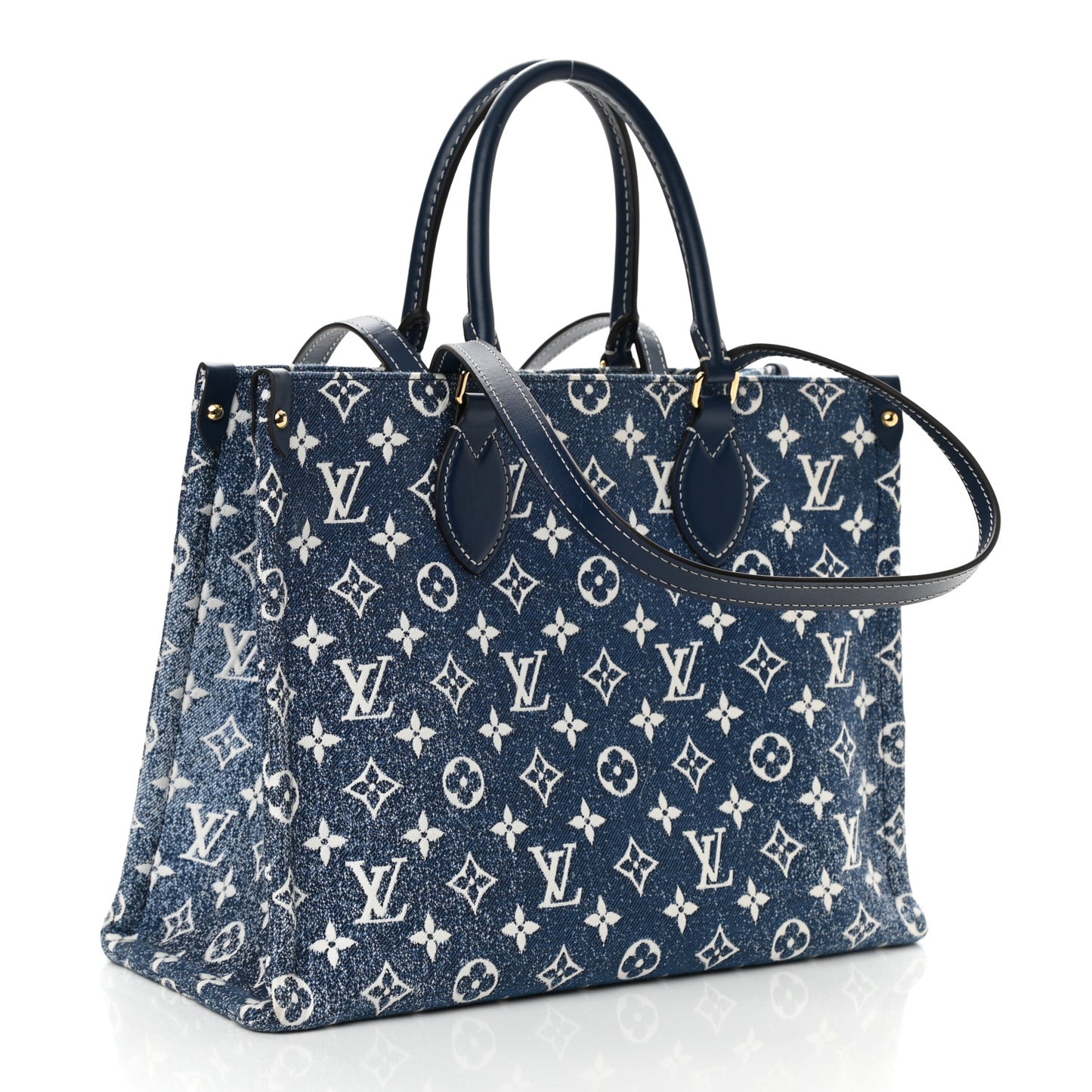 Monogram Jacquard Denim Onthego MM Bleu