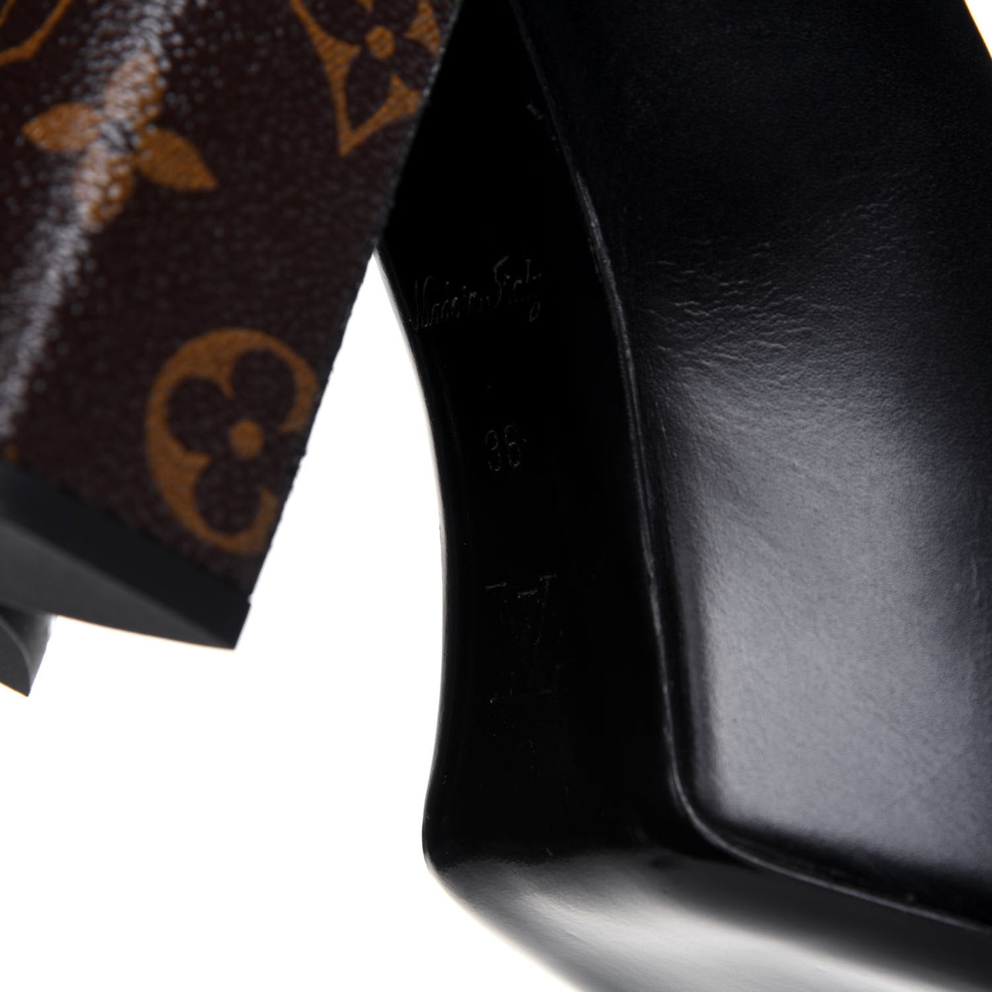 Calfskin Monogram Matchmake Slingback Pumps 36 Black