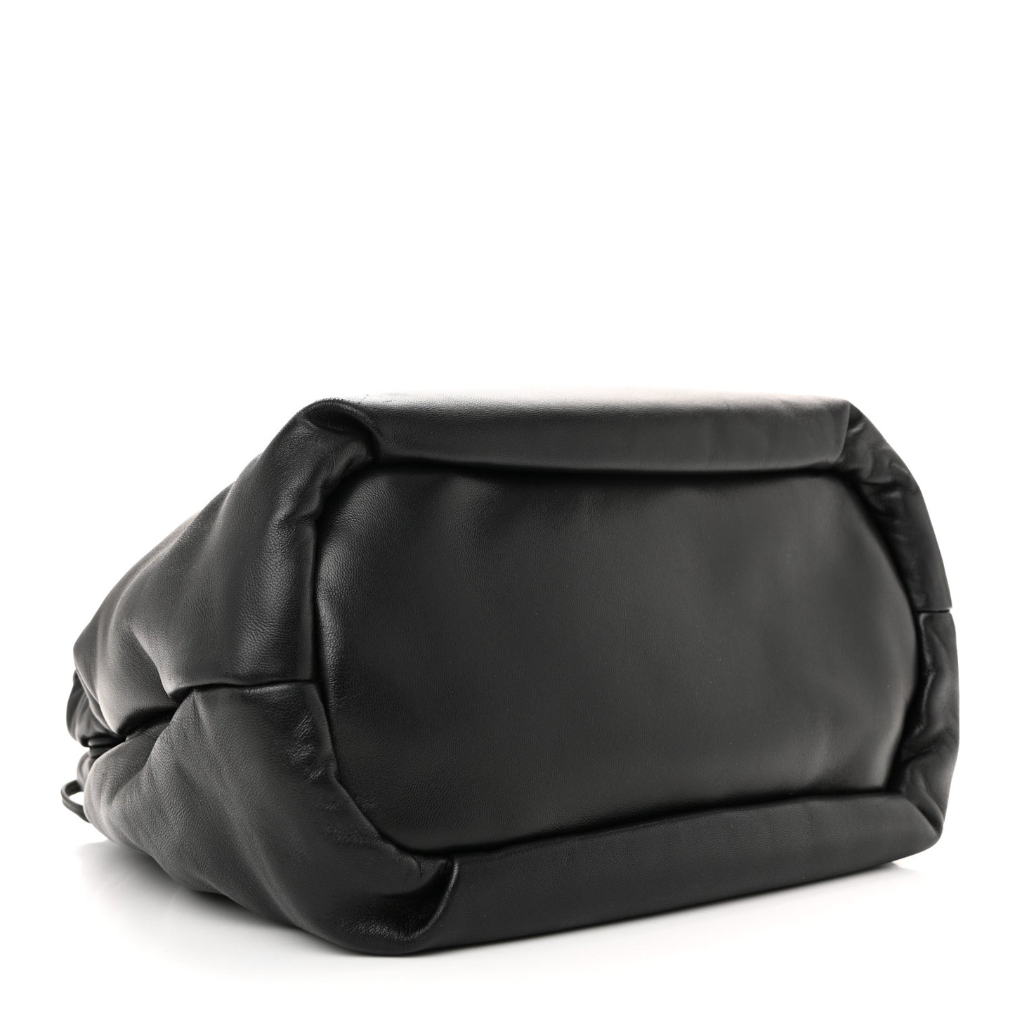 Nappa Drawstring Tote Black