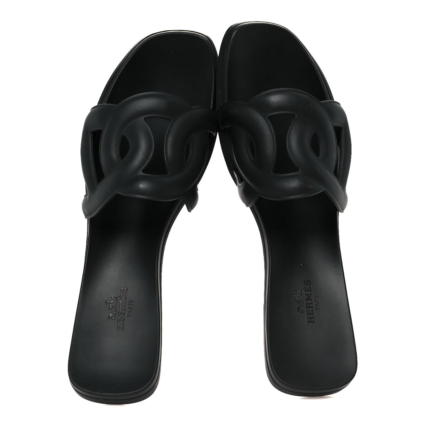 Rubber Aloha Sandals 38 Black