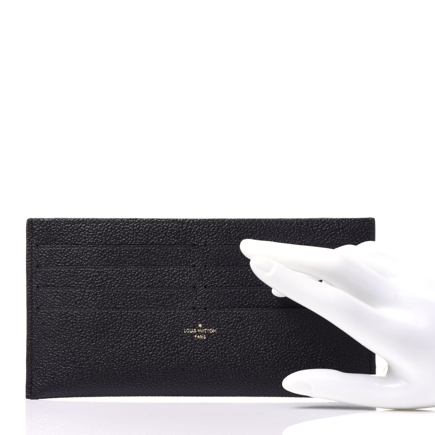 Louis Vuitton Calfskin Felicie Chain Wallet Card Holder Insert Black 2 of 8