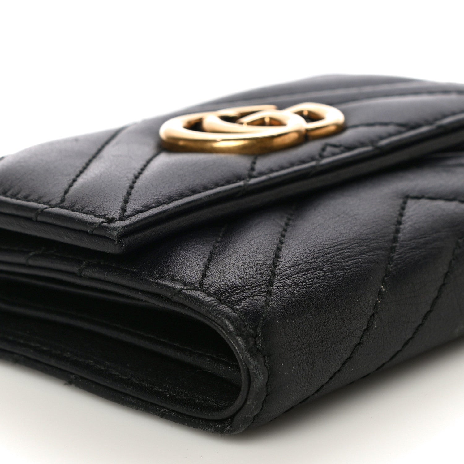 Gucci Calfskin Matelasse GG Marmont Wallet Black 8 of 15