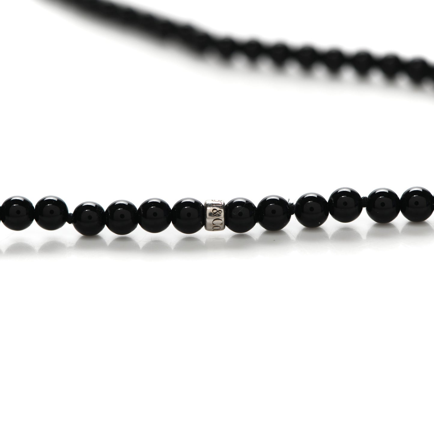 Sterling Silver Black Onyx Freshwater Pearl Ziegfeld Tassel Necklace