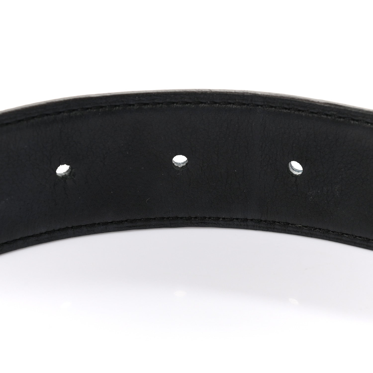 Hermes Epsom Swift 32mm Guilloche H Belt 85 Bleu Brighton Black 4 of 6