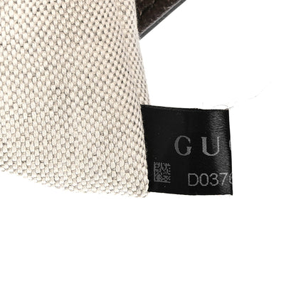 Gucci Monogram Jumbo GG Textured Dollar Calfskin Web Medium Ophidia Shopping Tote Camel Ebony 7 of 9
