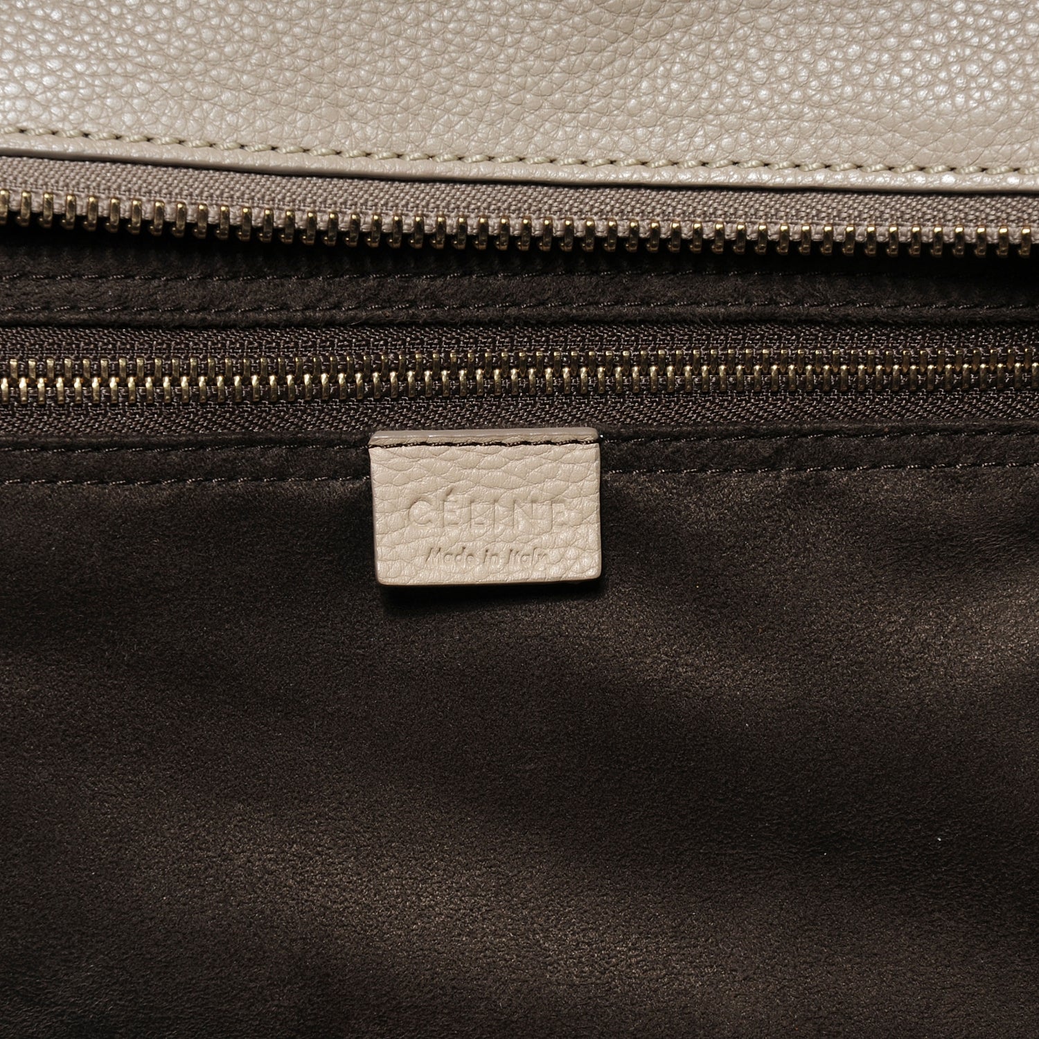 Celine Drummed Calfskin Mini Luggage Dune 6 of 8