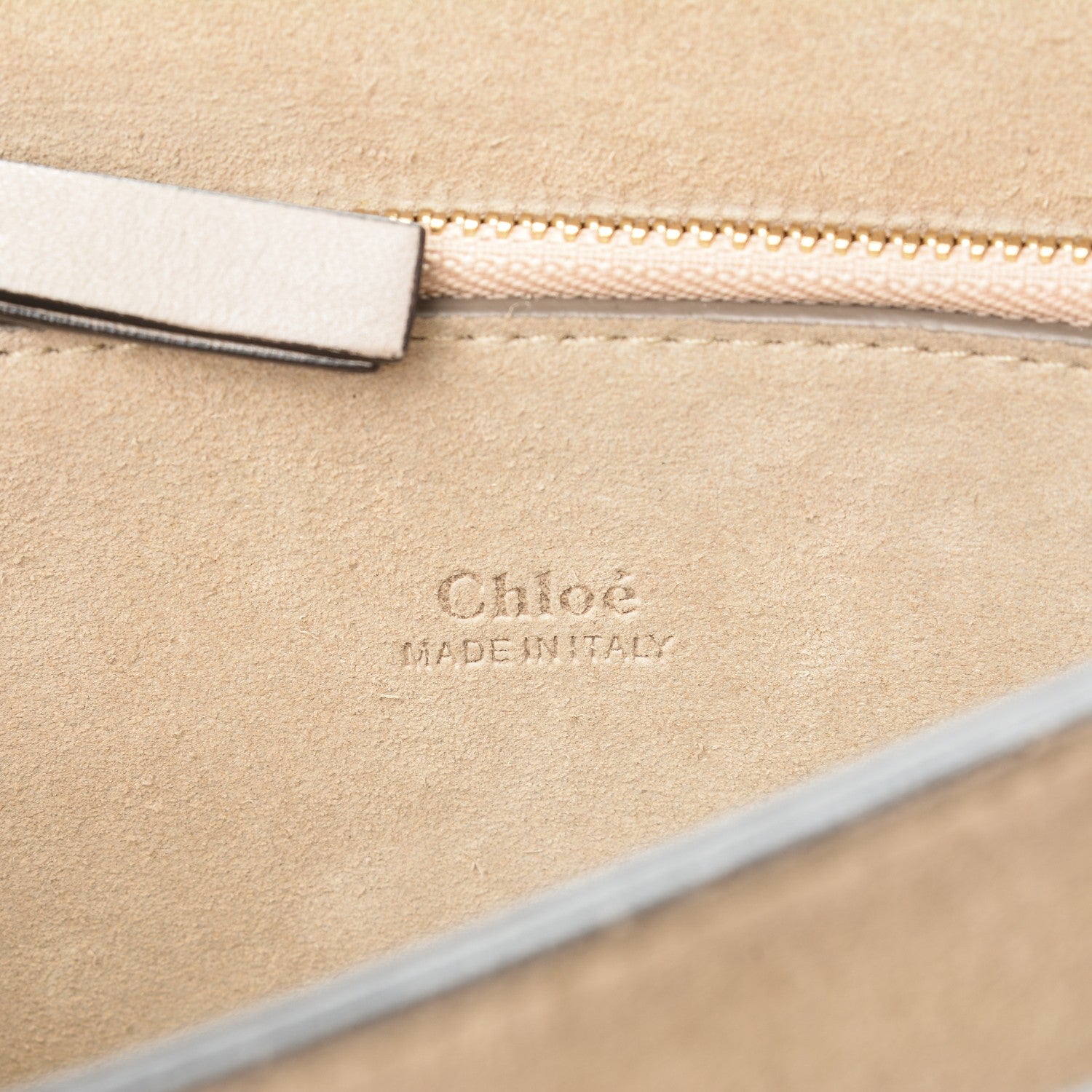 Chloe Calfskin Suede Medium Faye Shoulder Bag Motty Grey 7 of 8