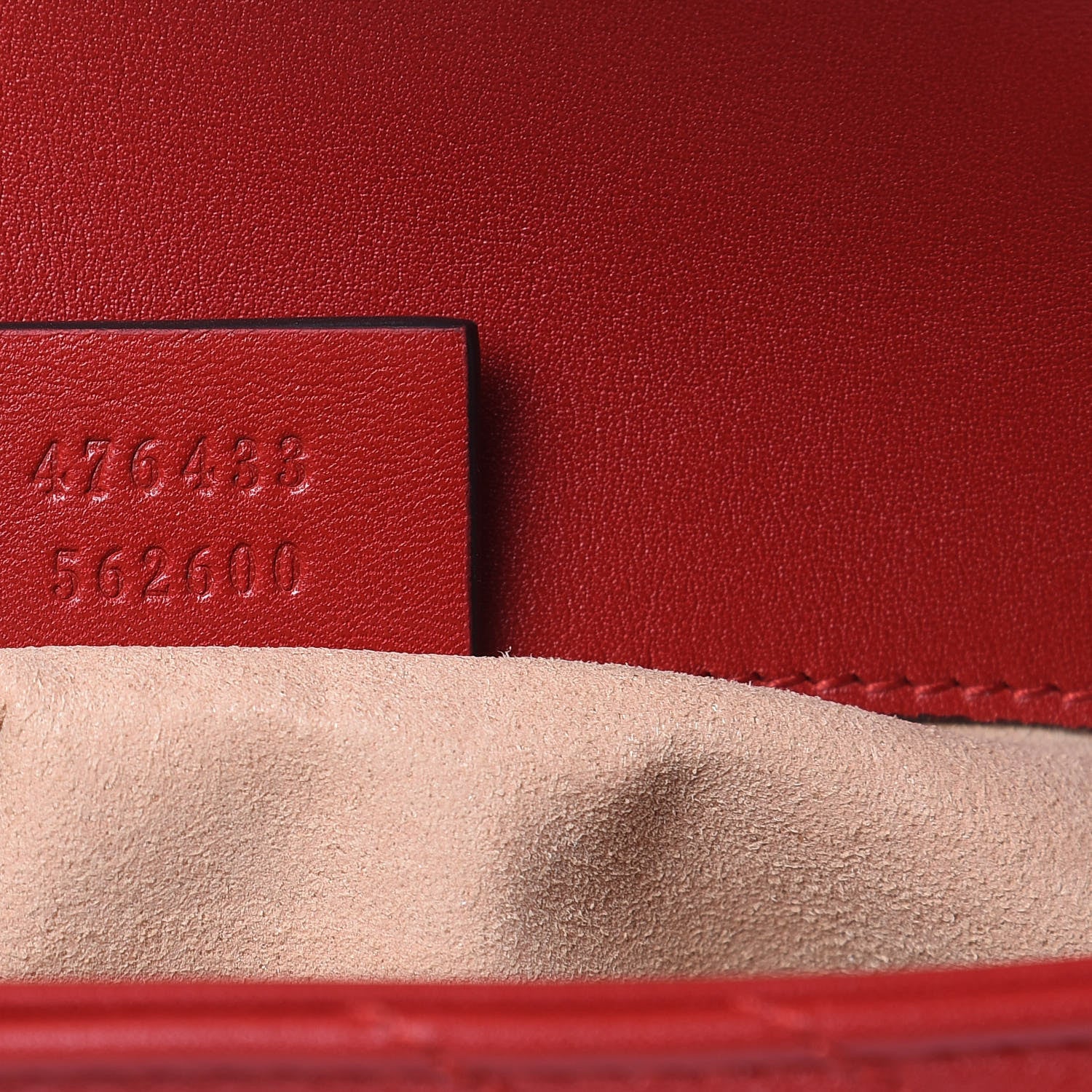 Gucci Calfskin Matelasse Super Mini GG Marmont Shoulder Bag Hibiscus Red 7 of 9