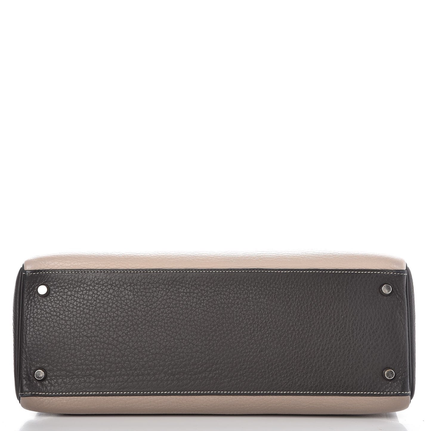 Taurillon Clemence Tri-color Kelly Retourne 35 Graphite Gris Tourterelle Gris Clair