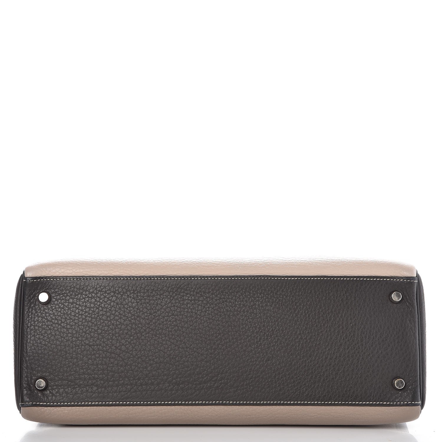 Hermes Taurillon Clemence Tri-color Kelly Retourne 35 Graphite Gris Tourterelle Gris Clair 7 of 36
