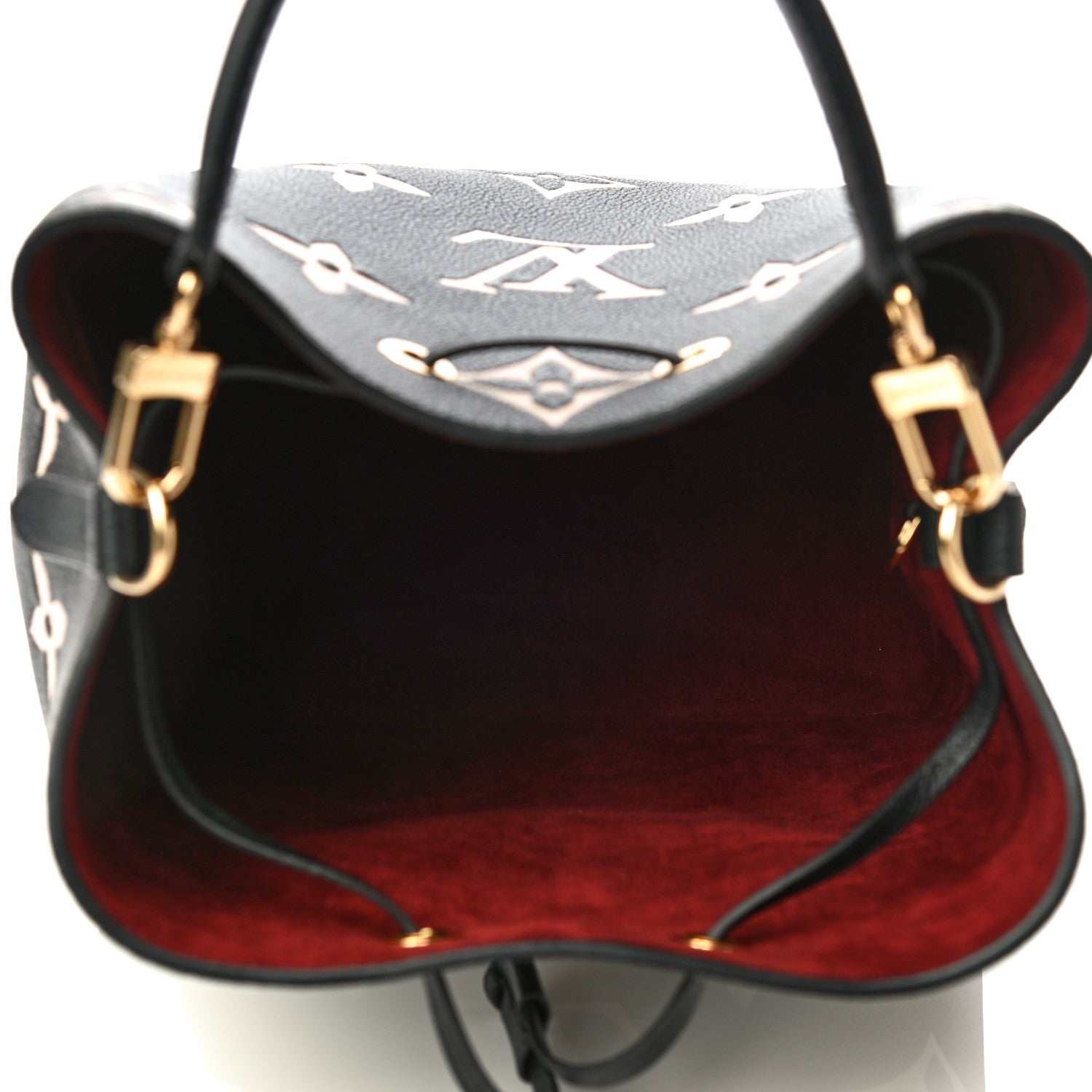 Louis Vuitton Empreinte Monogram Giant Neonoe MM Black Beige 5 of 9
