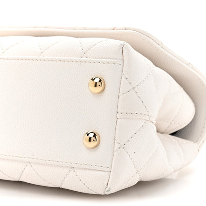 Chanel Caviar Quilted Extra Mini Coco Handle Flap White 10 of 14