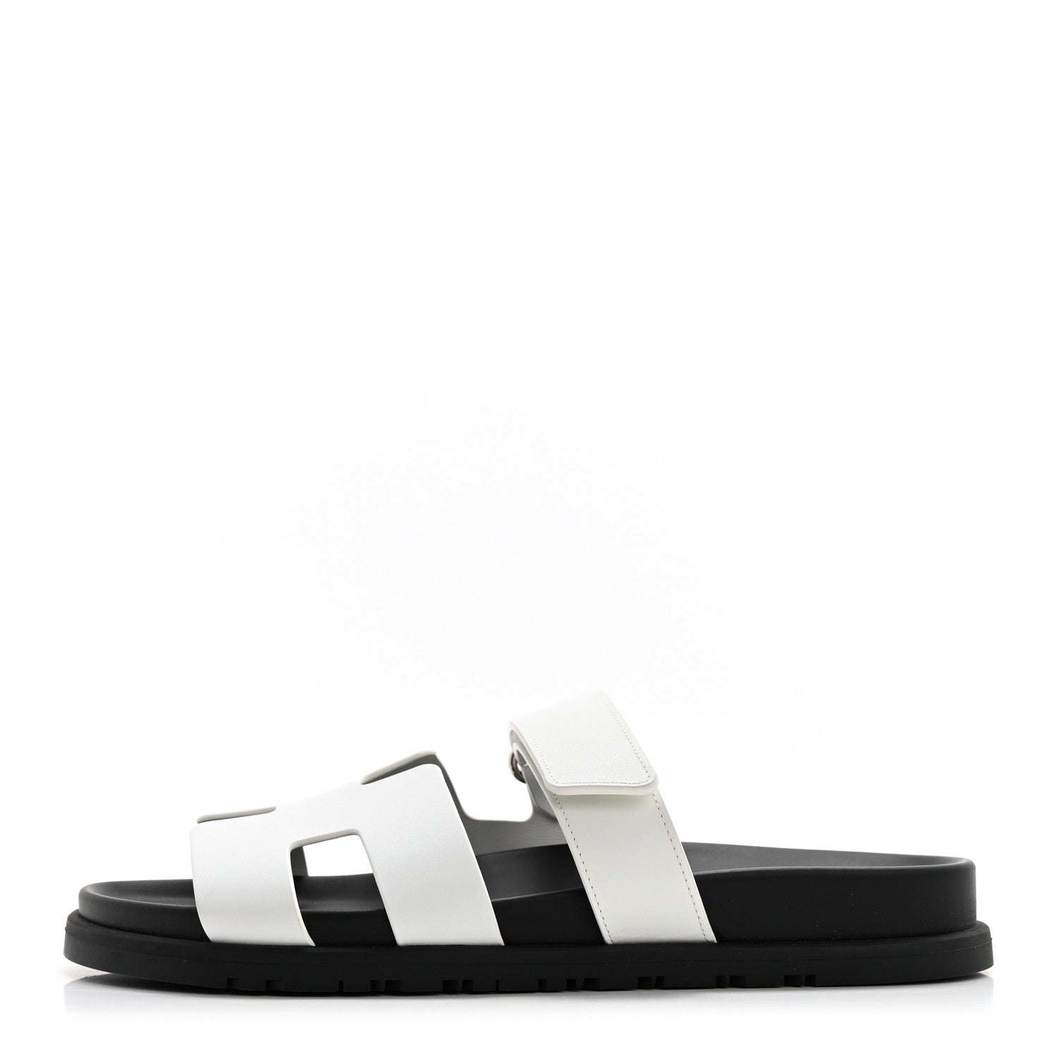 Hermes Calfskin Womens Chypre Sandals 39.5 White 1 of 9