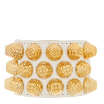 Balenciaga Agneau Arena Three Row Giant Gold Bracelet White 1 of 5