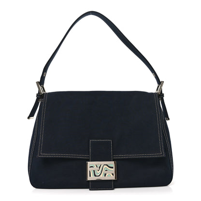 Fendi Canvas Mama Baguette Blue 1 of 10
