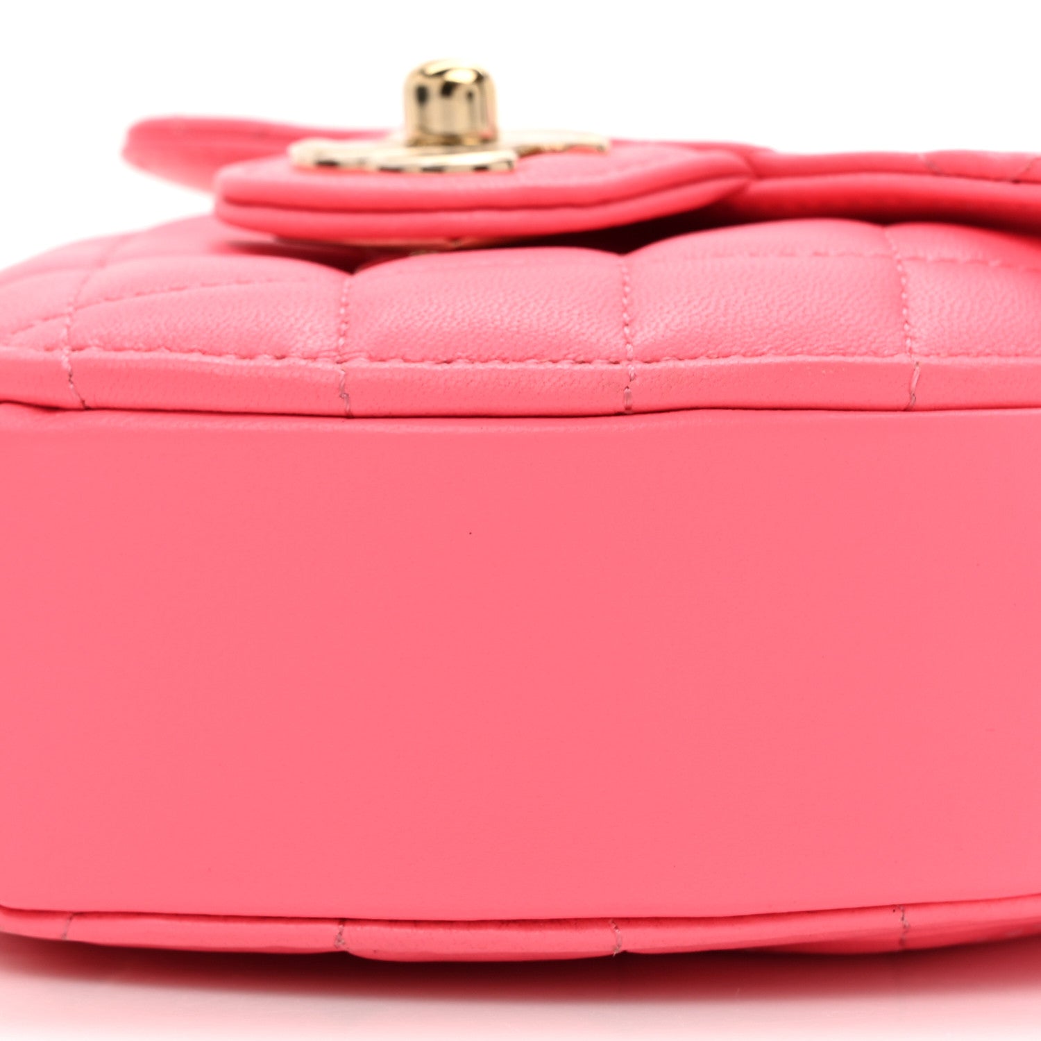 Chanel Lambskin Quilted CC In Love Heart Clutch With Chain Pink 9 of 11