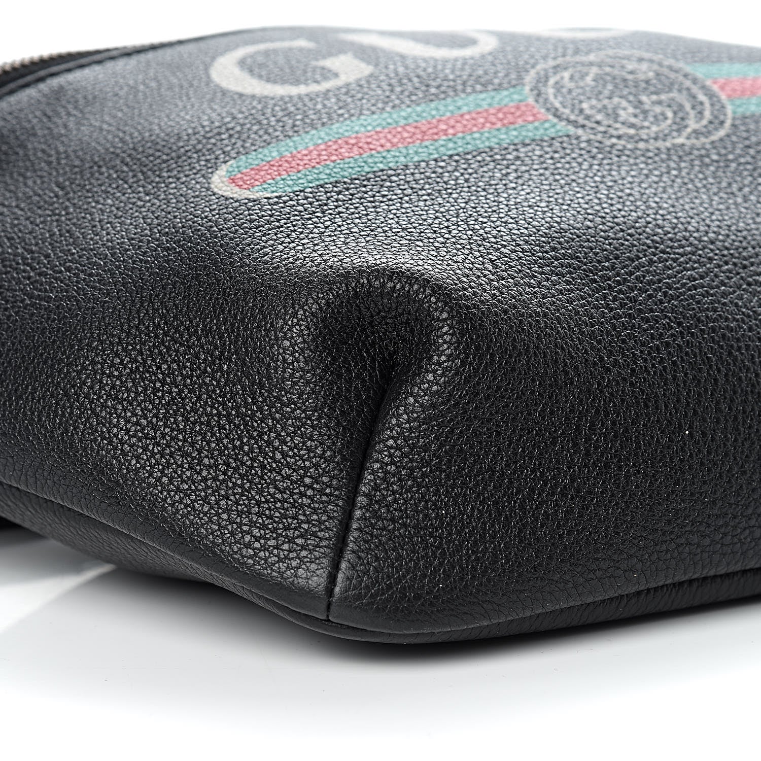 Gucci Grained Calfskin Logo Belt Bag Black 9 of 10