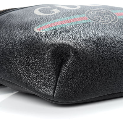 Gucci Grained Calfskin Logo Belt Bag Black 9 of 10