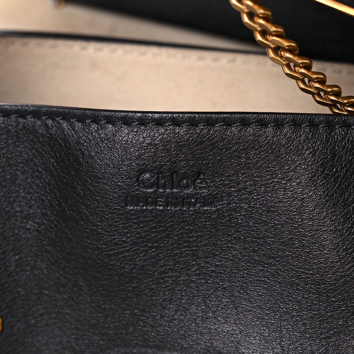Chloe Calfskin Suede Studded Drew Shoulder Bag Black 6 of 17
