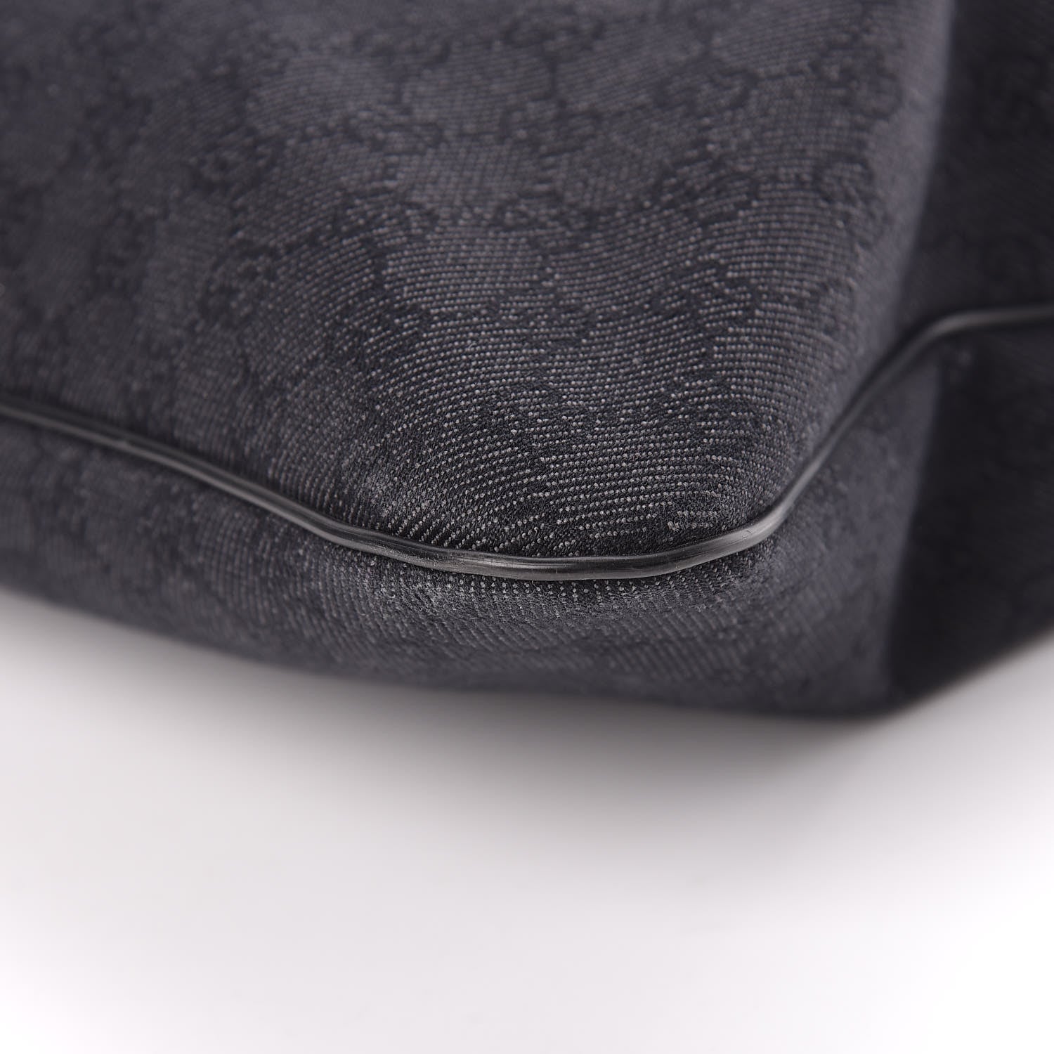 Gucci Denim Monogram Messenger Bag Black 13 of 14