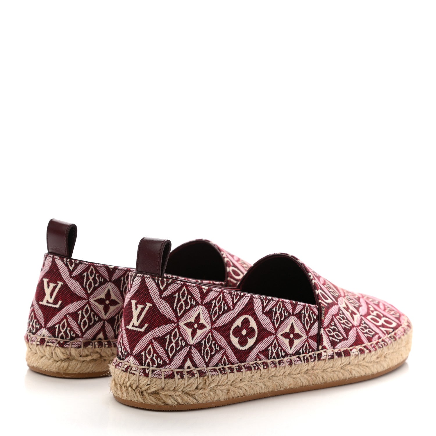 Louis Vuitton Jacquard Since 1854 Starboard Espadrille Flats 40 Bordeaux 4 of 8