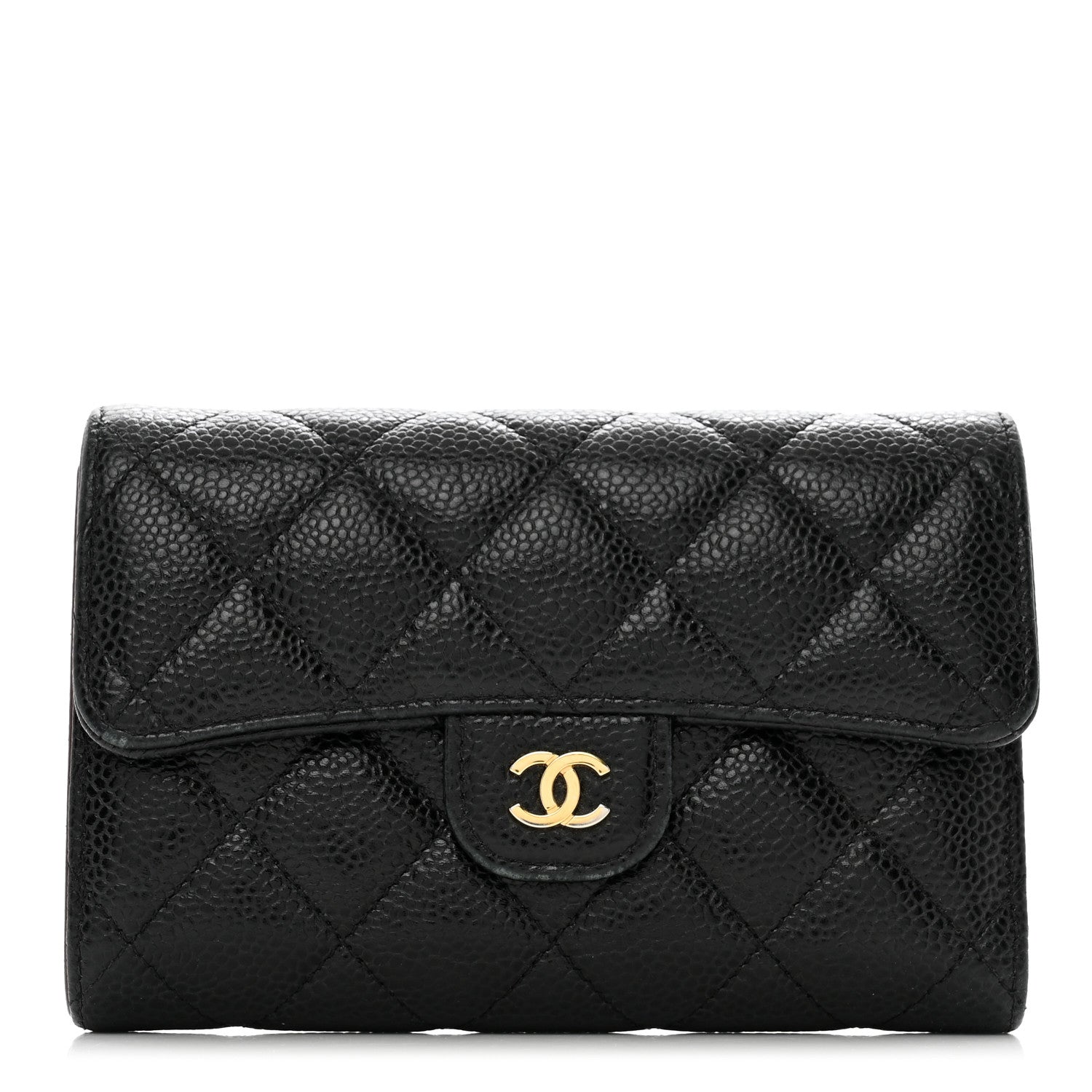 Chanel Caviar Quilted Medium Flap Wallet Black 1 of 10