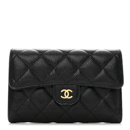 Chanel Caviar Quilted Medium Flap Wallet Black 1 of 10