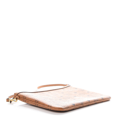 MCM Visetos Liz Shopper Tote Pouch Cognac 4 of 9