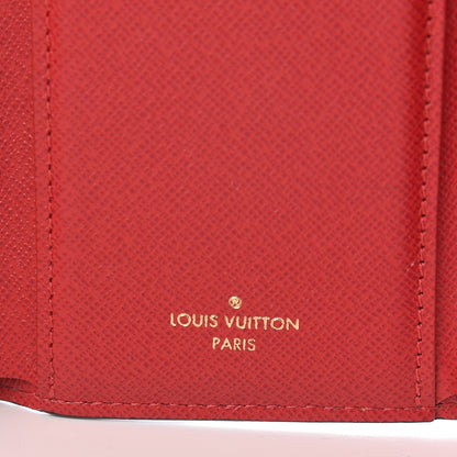 Louis Vuitton Damier Ebene Victorine Wallet Red 6 of 11