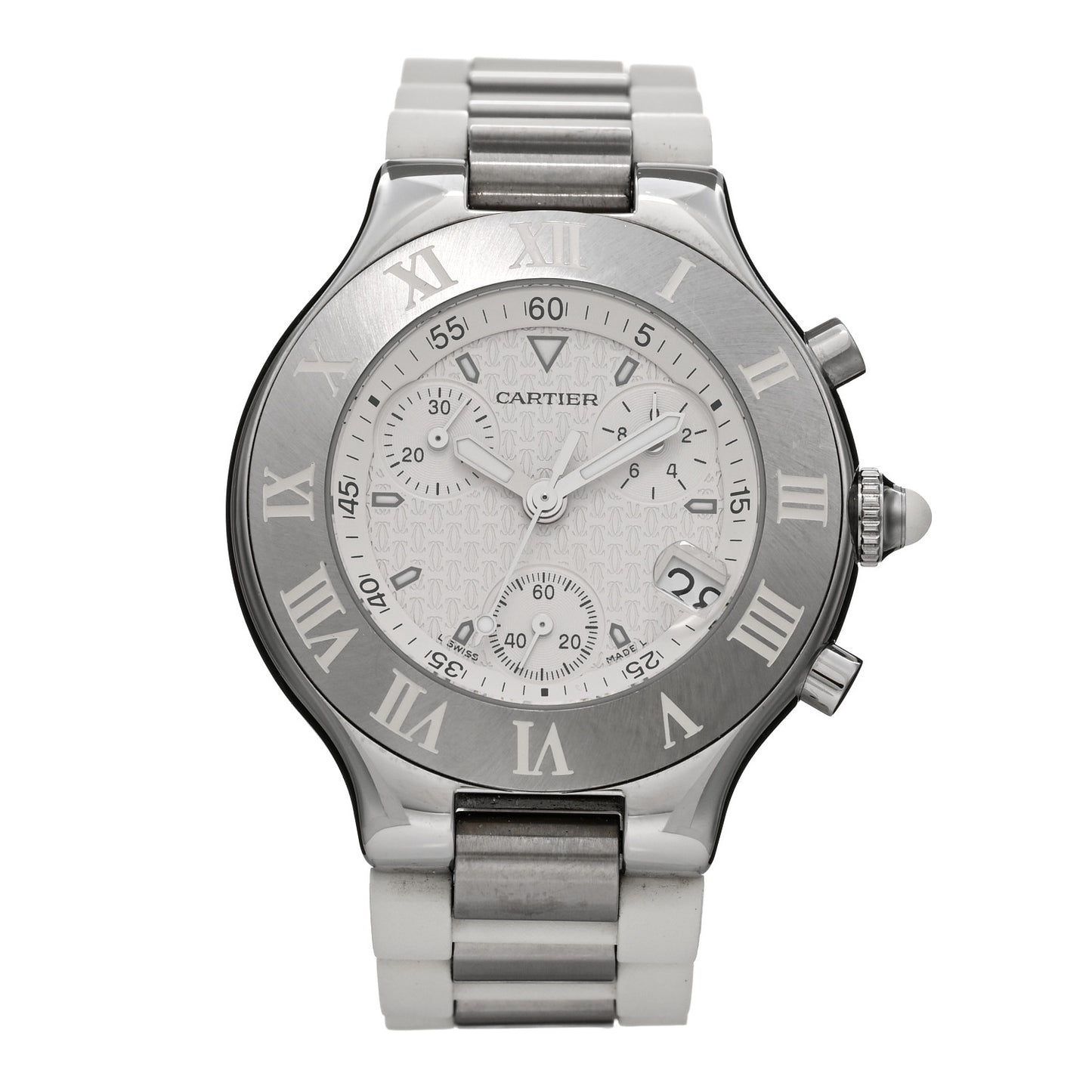 Stainless Steel Rubber 38mm Must 21 Chronoscaph Quartz Watch