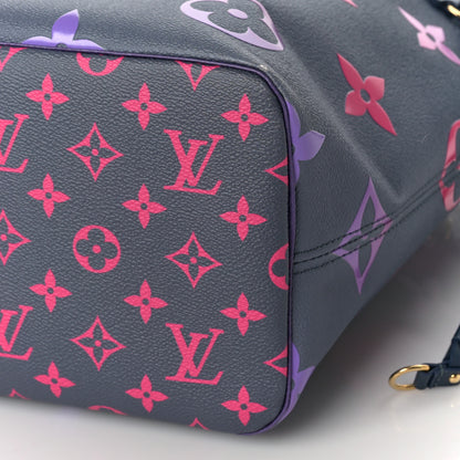 Louis Vuitton Monogram Giant Spring In The City Neverfull MM Midnight Fuchsia 9 of 10