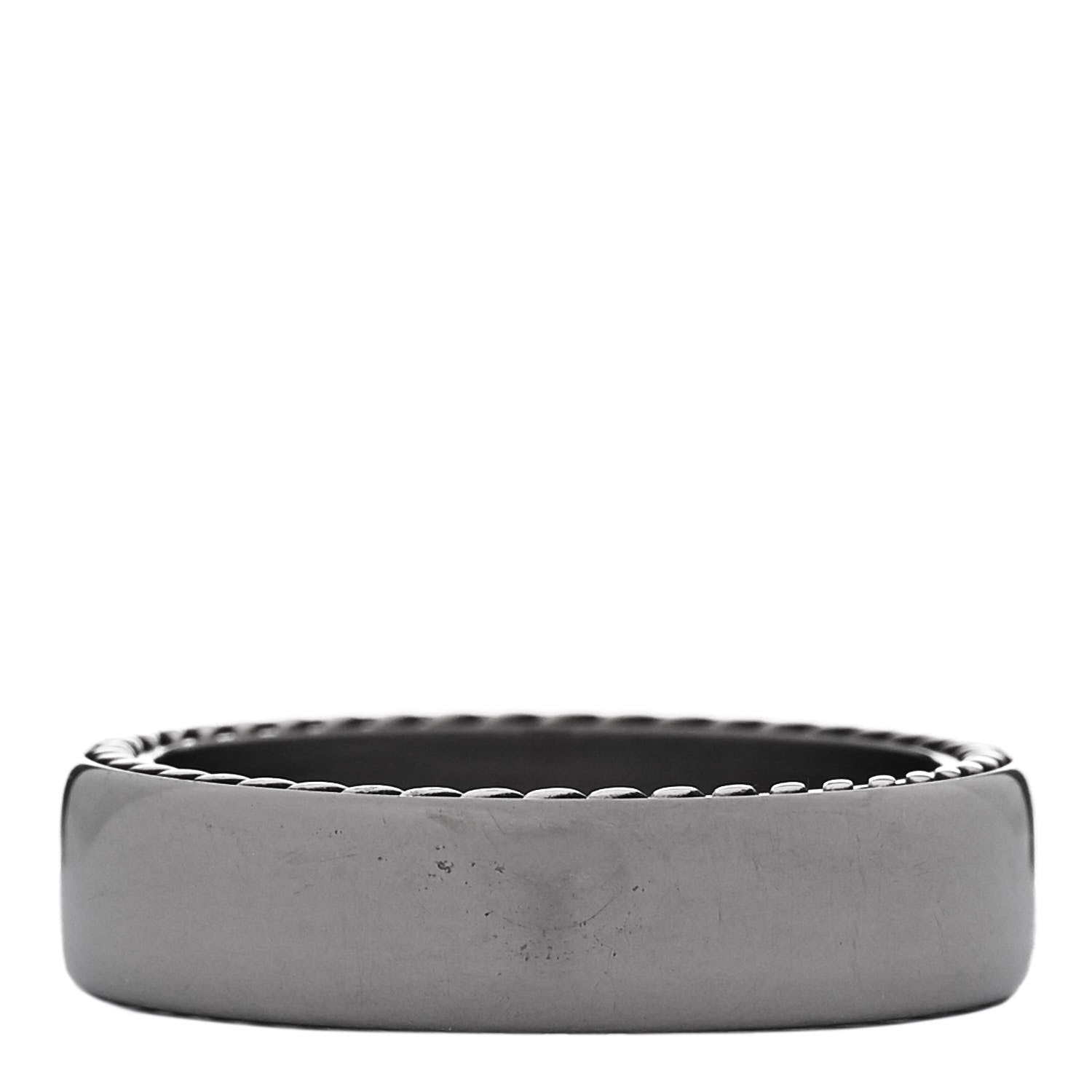 David Yurman Titanium Sterling Silver 6mm Streamline Band Ring 63 10.25 3 of 5
