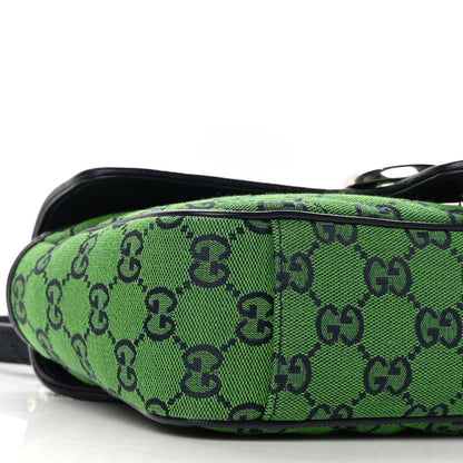 Gucci Monogram Multicolor Matelasse Diagonal Small GG Marmont Shoulder Bag Green Blue 9 of 9