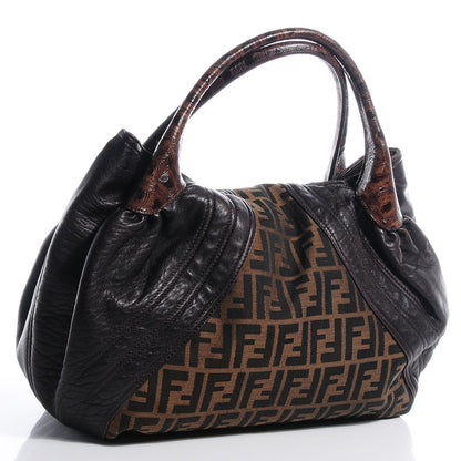 Fendi Zucca Nappa Nuvolata Vitello Tortuga Spy Tobacco Moro 3 of 9