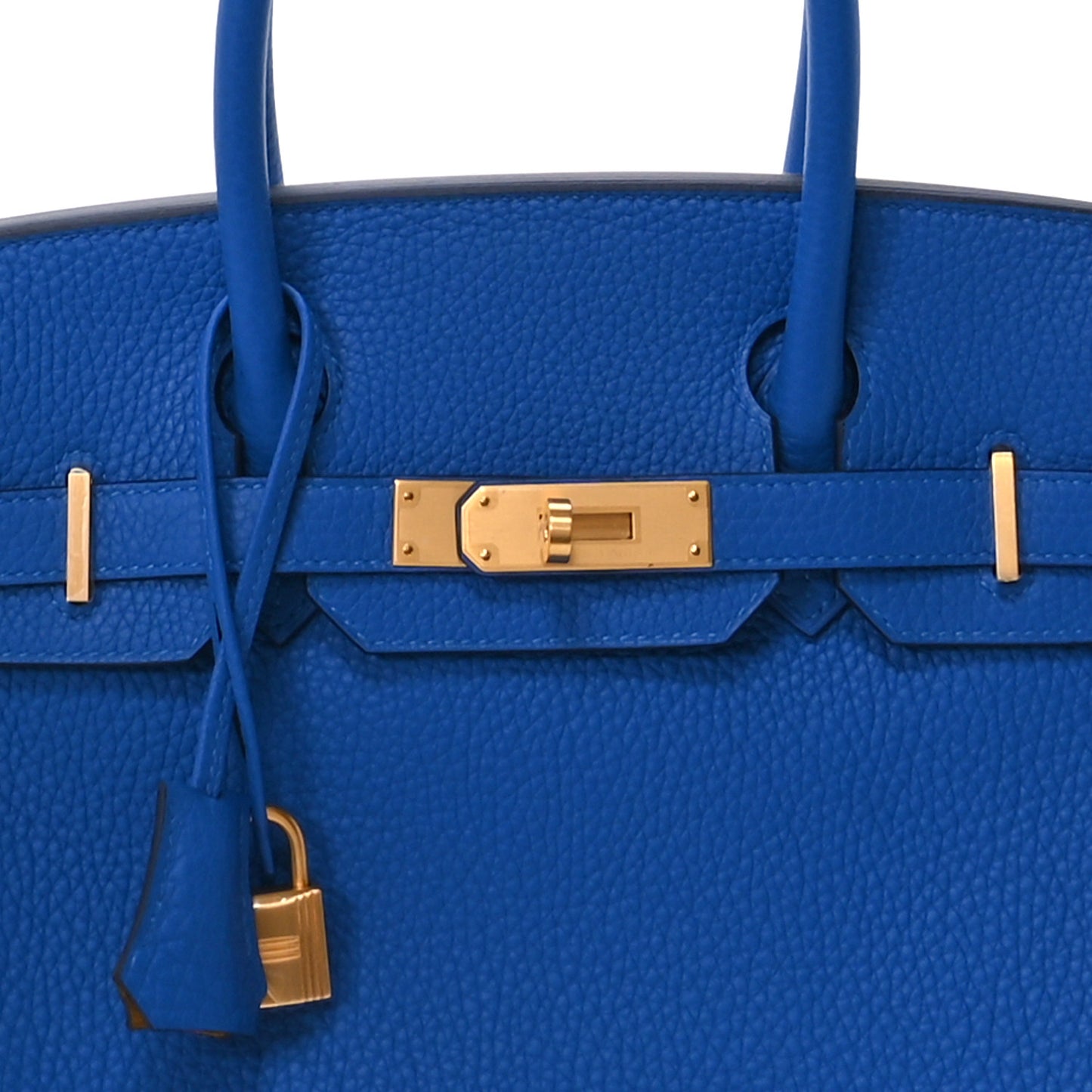 Togo Horseshoe Birkin 30 Bleu Zanzibar Jaune Ambre