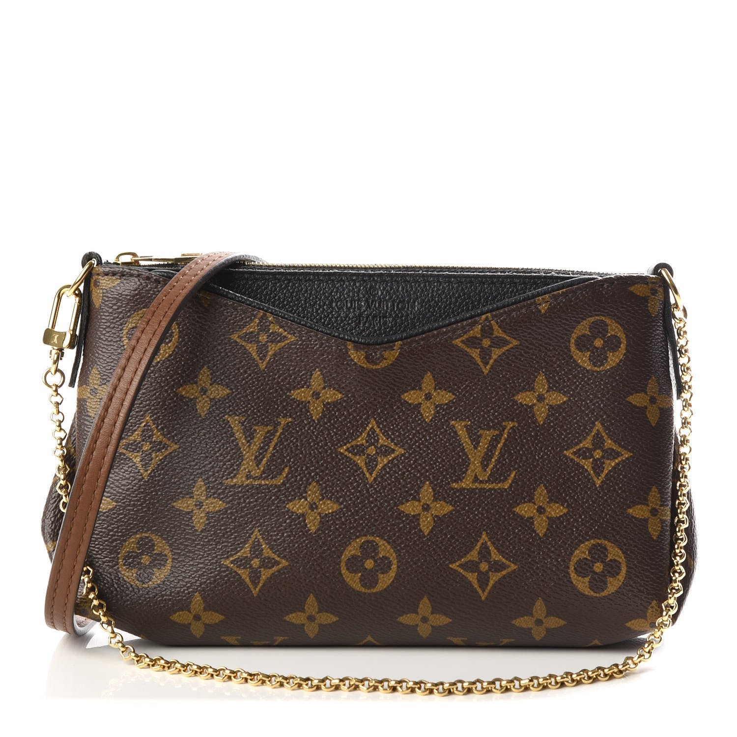 Louis Vuitton Monogram Pallas Clutch Black 1 of 10